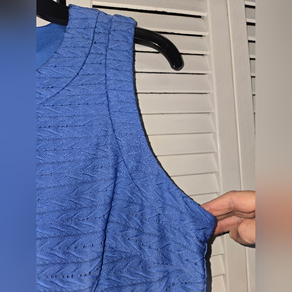 Donna Morgan Women's sz 10 Elegant Blue Sleeveless Dress - Picture 3 of 12